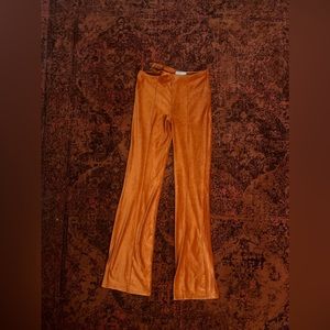 Bershka Orange Flare Pants Corduroy🍊